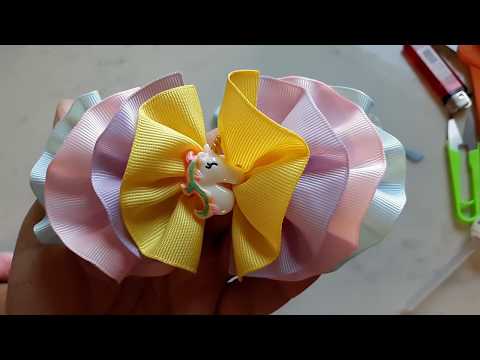 Laço franzido unicôrnio