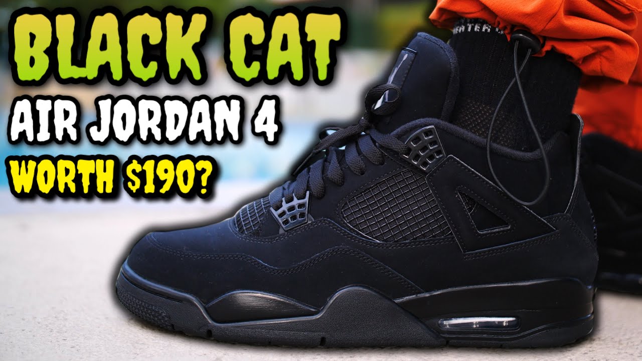 Air Jordan 4 BLACK CAT REVIEW & ON FEET! WORTH $190 NO HYPE!