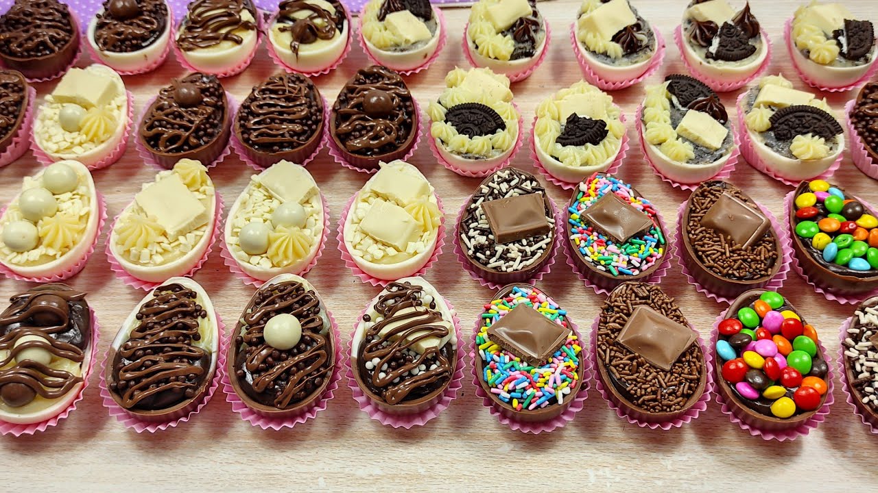 Rendeu 40 Mini Ovos- Com 2 Recheios fiz 4 sabores de Ovos de colher | Lucre MUITO com essa tendência