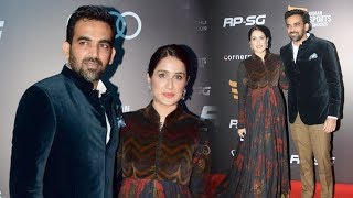Zaheer Khan With His Fiance  Sagarika Ghatge At Indian Sports Honours Award 2017!