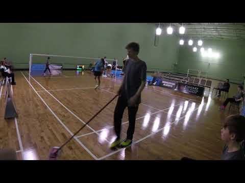 2018 03 22 JR INT Calgary U19 XD F Brian Yang & Katie HoShue vs Kevin Wang & Wendy Zhang A