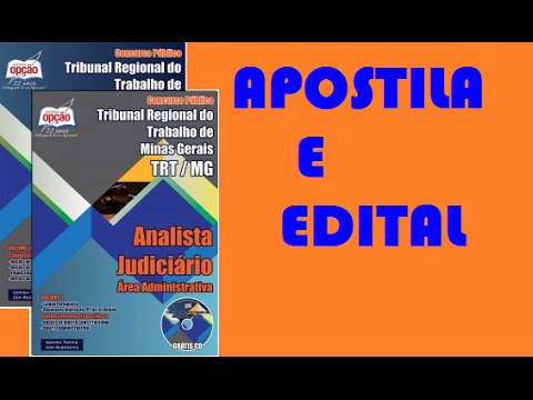 Edital e Apostila Concurso TRT MG 2015 Analista Judiciário