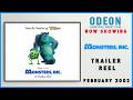 MONSTERS INC February 2002 Odeon Cinema Trailer Reel Home Cinema
