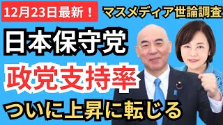 #日本保守党 ついに政党支持率が上昇に転じる！ 12月のマスメディア世論調査まとめ/2026年の予定・定例記者会見の発表について