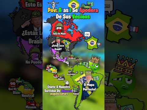 Pov: Brasil Se Apodera De Sus Vecinos 🇧🇷⚔️😱 #map #geography #countryballs #mapper #mapping #america