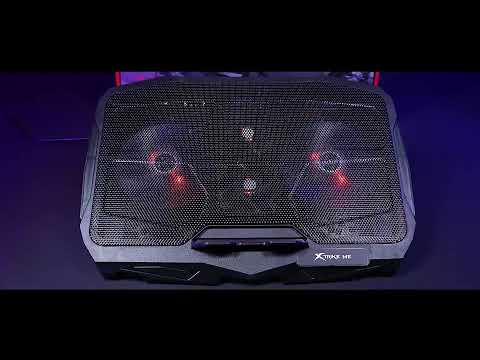 Подставка для ноутбука с охлаждением и подсветкой Xtrike FN-802 Cooling Fan 2USB, регулировка угла - фото 1 - id-p1472115359
