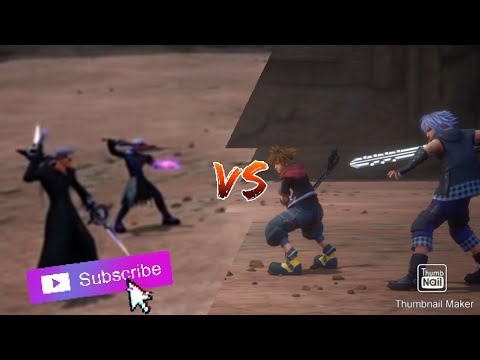 Sora Riku Vs Dark Riku and Xigbar Critical mode