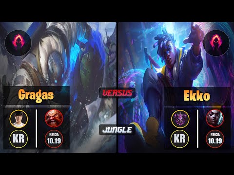 Haru GRAGAS (Jungle) [Dark Harvest] VS EKKO - Master KR Patch 10.19