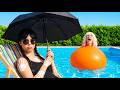Wednesday Vs Enid Summer Hacks Cool Pool Hacks And Funny Situations