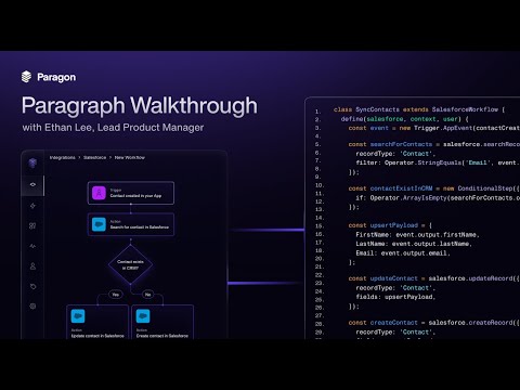 Paragon - Paragraph (Integrations as Code) Walkthrough - YouTube