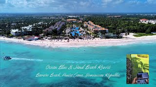4k Drone Footage of Ocean Blue & Sand Beach Resort - Meta POV Punta Cana, Domini