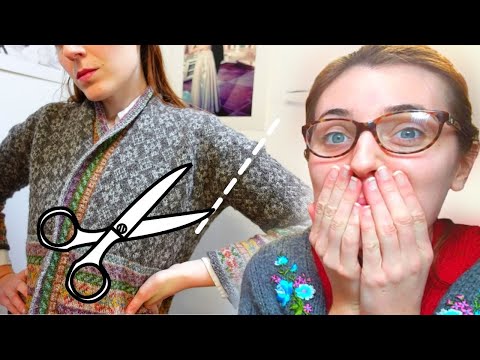 Cutting My Very First Steeks (it was scary) | Marie Wallin Yell Cardigan