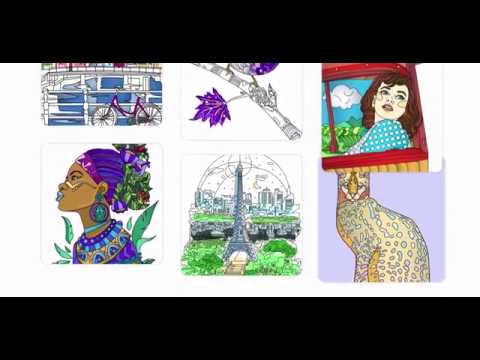ColorSky: adult coloring book video