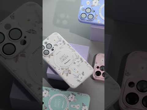 Чехол на iPhone 13 Pro Max черный с цветами и МагСейф MagSafe и защитой на камеру на телефон Айфон 13 Про Макс - фото 2 - id-p2276090870