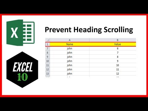 How to prevent top row from scrolling in excel