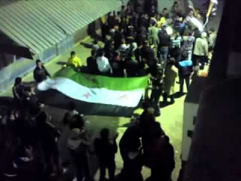 مظاهرة مسائية في بلدة تسيل في ريف درعا رداً على خطاب وليد المعلم