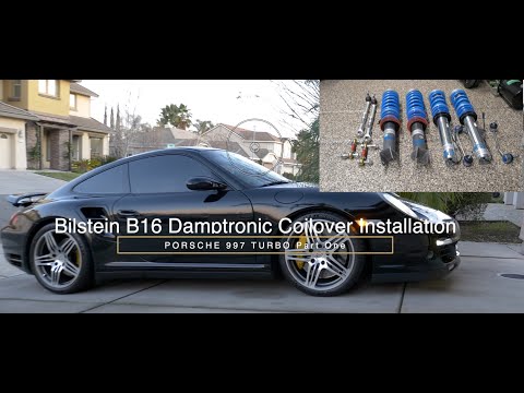 Porsche 997 turbo Bilstein B16 Damptronic Installation Part 1
