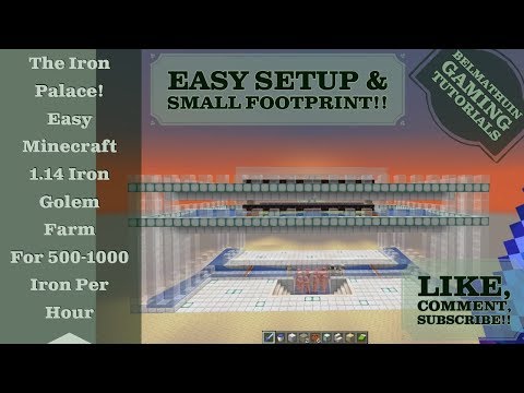 Iron Palace! Easy Minecraft 1.14 Iron Farm For 500-1000 Iron Per Hour