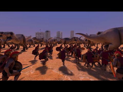 15000 Spartan's vs 700 T-REX'S | Ultimate Epic Battle Simulator |