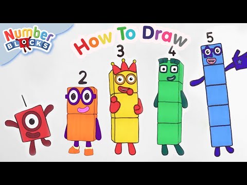 How to Draw the Numberblocks | Learn to Count 1 to 5 | @Numberblocks