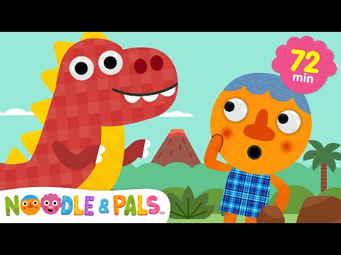 Stomp Like A Dinosaur + More | ROAR! 🦖 | 1 Hour of Big Movement Songs for Kids | Noodle & Pals