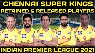 CSK REATINED & RELEASED PLAYERS LIST FOR IPL 2021, CHENNAI SUPER KINGS. #DHONI #CSK #THALA #IPL2021