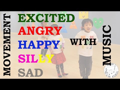 Music & Movement 5 emotions Excited Angry Happy Silly Sad from the Game