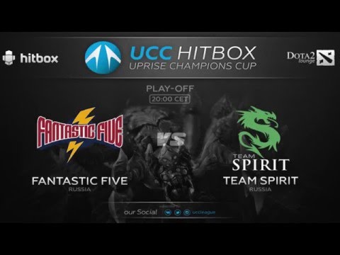 UCC:Hitbox. Dota 2. Fantastic Five vs Team Spirit.  2 game. 03.01.2016