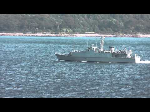 HMS Pembroke (M107) in Rothesay Bay