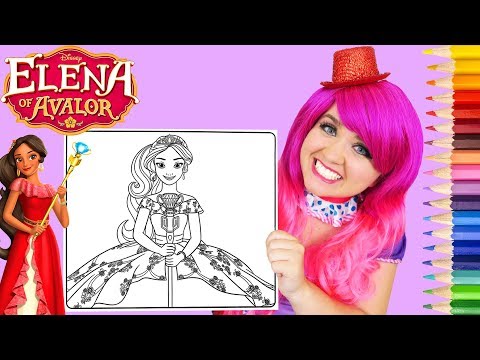 Coloring Elena of Avalor Princess Disney Coloring Page Prismacolor Pencils | KiMMi THE CLOWN Video
