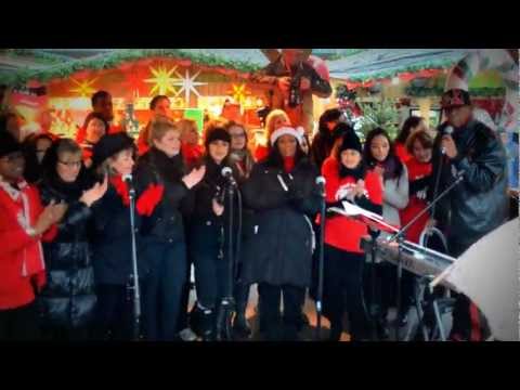 VOC Sweet Soul Gospel Choir performing at the Vancouver Christmas Market