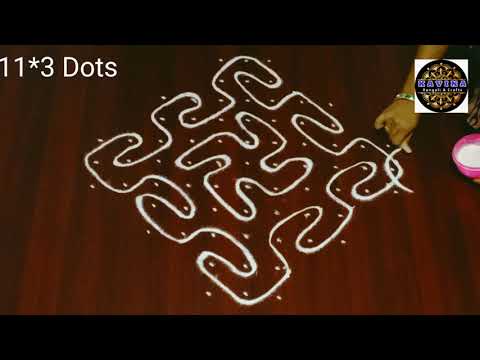 Sikku kolam/kambi kolam/sikku kolam easy rangoli/traditional sikku kolam #kavinarangoli #kambikolam