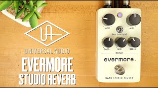 Video thumbnail for Universal Audio UAFX Evermore Studio Reverb by Pedal of the Day