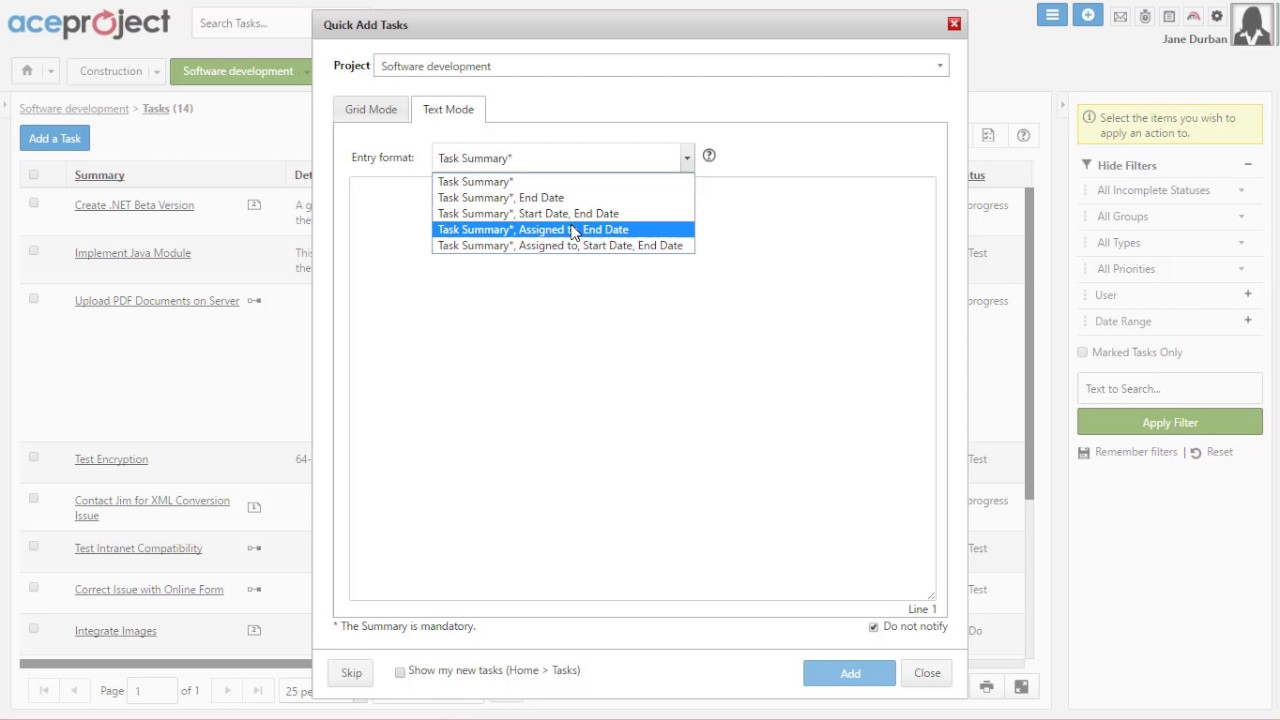 Quick Add Tasks (Quick Tip Video)