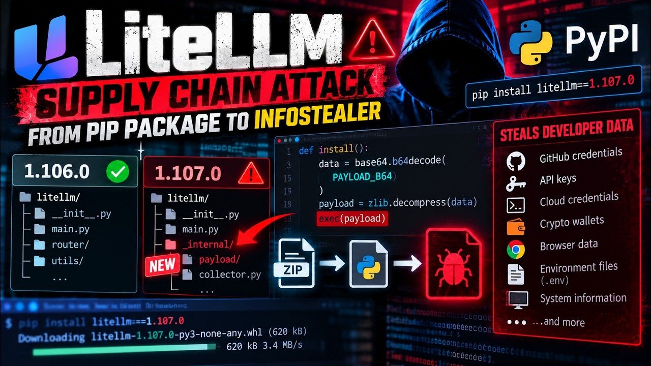 Reverse Engineering the LiteLLM PyPI Supply Chain Attack | From Malicious Package to Infostealer