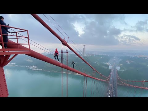 Climbing 25 De Abril Bridge 🇵🇹*Arrested & Robbed*