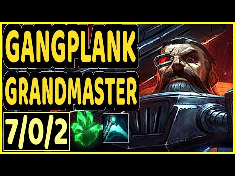 YOPPA (GANGPLANK) - 7/0/2 KDA GAMEPLAY - EUW Ranked GRANDMASTER