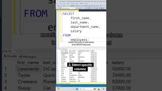 Use the SELECT statement to select the data you want to see from a SQL database & table 