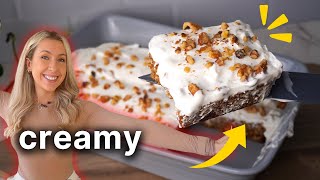 Carrot Cake Baked Oats with Protein Frosting (Healthy Breakfast Meal Prep Recipe)