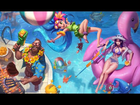 Pool Party Caitlyn Skin - League of Legends