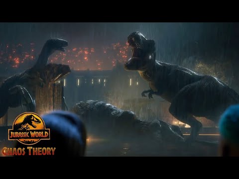 Tyrannosaurus Rexy and Therizinosaurus Kill Giganotosaurus! Jurassic World Chaos Theory Season 4! 