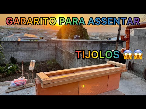 COMO fazer GABARITO para ASSENTAR tijolos!
