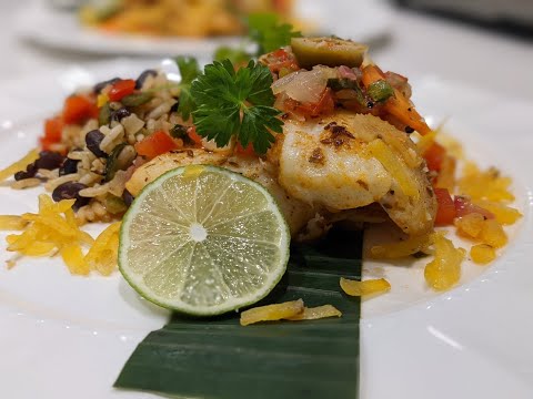White Fish Escabeche with Gallo Pinto