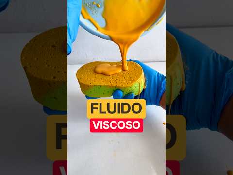 ABSORBER FLUIDO VISCOSO 💧 #fluido #física #ciencia #experiment #esponja #maizena