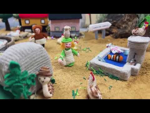 Los vecinos de Cabeza del Caballo pueden admirar un belén hecho a ganchillo