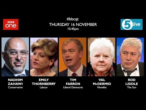 Question Time 16/11/17: minimum alcohol pricing, no deal Brexit, gender fluidity,, Labour borrowing