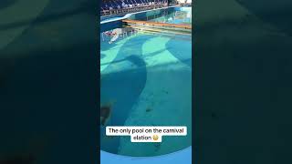 Carnival elation is in desperate need of a dry dock!!!!￼! #carnivalelation #pool #carnivalcruiseline