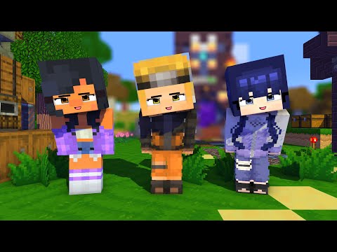 POI POI FIRST MEET YAY! ARIGATO APHMAU, NARUTO AND HINATA - MINECRAFT ANIMATION #shorts
