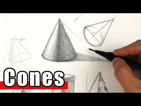 How to Draw and Shade a Cone