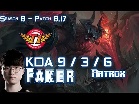 SKT T1 Faker AATROX vs AZIR Mid - Patch 8.17 KR Ranked